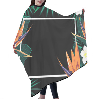 Personality  Tropical Background With Frame Hair Cutting Cape
