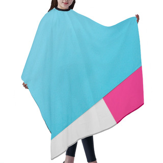 Personality  Abstract Geometric Background With White, Pink, Blue Paper Hair Cutting Cape