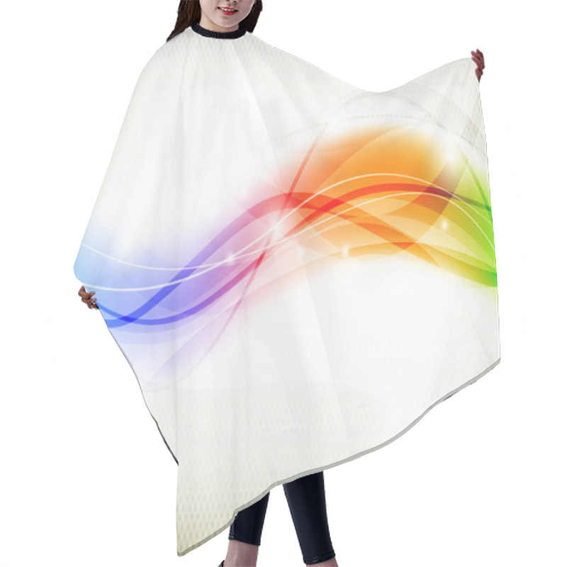 Personality  Abstract Spectrum Waves Hair Cutting Cape