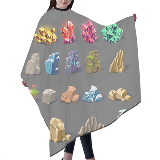 Personality  Magic Crystal And Rock Textures Hair Cutting Cape