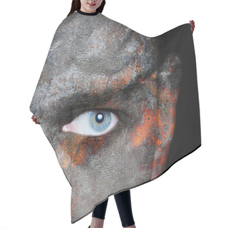 Personality  Old Rusty Metal Plate Pattern On Man Face Hair Cutting Cape
