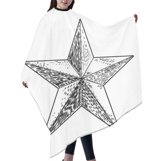 Personality  Realistic Low Polygon Geometry Shape Star Crystal. 3d Geometric  Hair Cutting Cape