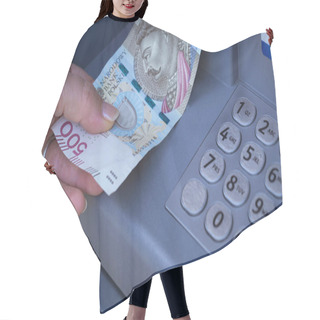 Personality  Polish Money Withdrawn From An ATM Hair Cutting Cape