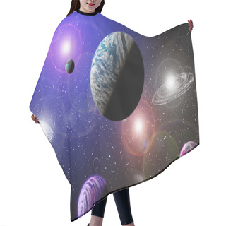 Personality  Planets In Space Hair Cutting Cape