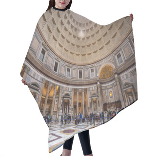 Personality  Rome, Italy - March03, 2023 - Inside Pantheon, Rome, Italy. Ancient Roman Pantheon Is Tourist Attraction Of Roma. People Visit Old Temple, Church, Panorama Of Pantheon Interior. Travel And World Landmark Theme.  Hair Cutting Cape