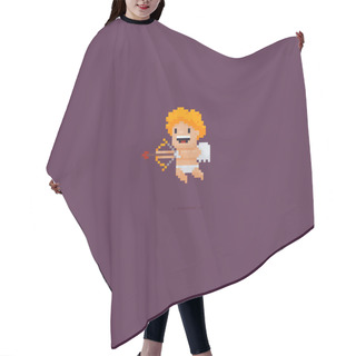 Personality  Pixel Art Cupid Hair Cutting Cape