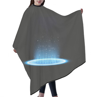 Personality  Futuristic Teleport. Magic Fantasy Portal. Light Effect. Blue Candles Rays Of A Night Scene With Sparks On A Transparent Background. Empty Light Effect Of The Podium. Disco Club Dancefloor. Hair Cutting Cape