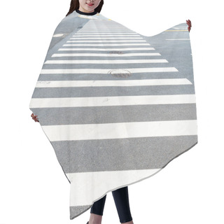 Personality  Zebra Crossing On Outdoor Road Hair Cutting Cape