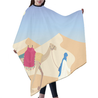 Personality  Arab With Camel Hair Cutting Cape