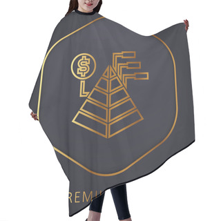 Personality  Analysis Golden Line Premium Logo Or Icon Hair Cutting Cape