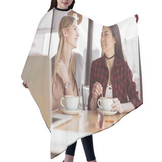 Personality  Young Women Drinking Coffee  Hair Cutting Cape
