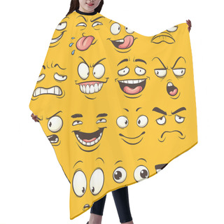 Personality  Funny Cartoon Faces Hair Cutting Cape