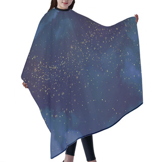 Personality  Magic Night Dark Blue Sky With Sparkling Stars. Hair Cutting Cape