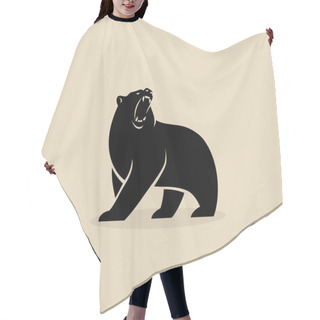 Personality  Bear Symbol - Isolated Vector Illustration Hair Cutting Cape