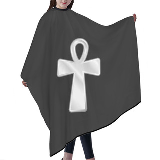 Personality  Ankh Cross Silver Plated Metallic Icon Hair Cutting Cape