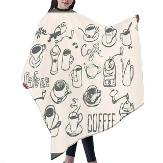 Personality  Set Drawing Utensils For Drinking Tea And Coffee Hair Cutting Cape