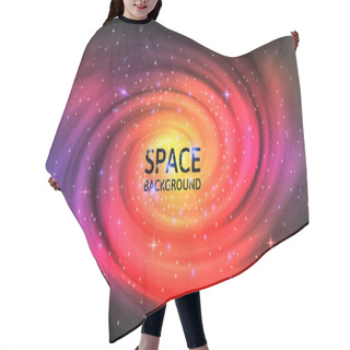 Personality  Galaxy Background. Abstract Colorful Universe With Sparkling Stars. Nebula In Space. Cosmic Backdrop And Stardust. Vector Illustration. Hair Cutting Cape