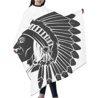 Personality  Apache Head Vector Illustration Hair Cutting Cape