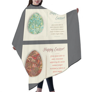 Personality  Happy Easter Card Templates Hair Cutting Cape