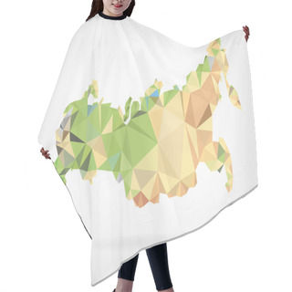 Personality  Low Poly Map Of Russian Federation Hair Cutting Cape