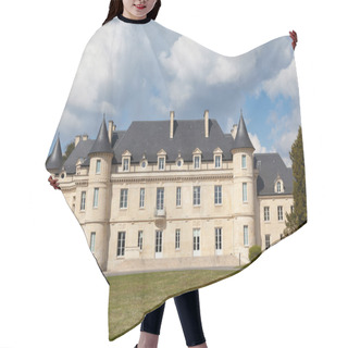 Personality  Lamorlaye, France - April 15 2021: The Lamorlaye Castle Is Used By The Municipality As A Reception Venue For Weddings And Other Social Events While Its Park Has Become A Place Of Walking And Relaxation For The Local Population. Hair Cutting Cape