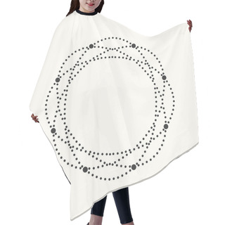 Personality  Vector Dotted Geometric Shape. Hair Cutting Cape