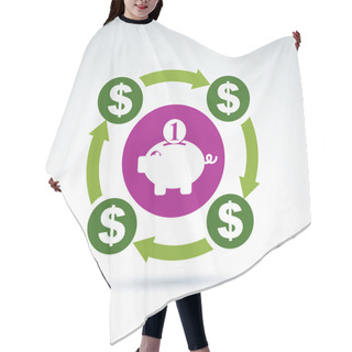 Personality  Vector Banking Symbol, Financial System Icon. Personal Savings C Hair Cutting Cape