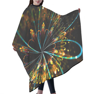 Personality  Flat Shine Flower Background With Bokeh Effect   - Fractal Art   Hair Cutting Cape