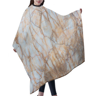 Personality  Close Up View Of Brown And Grey Textured Marble Surface Hair Cutting Cape