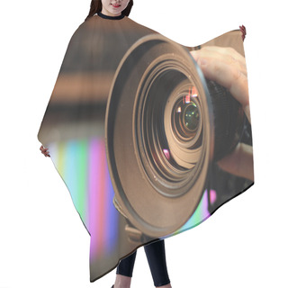 Personality  Zooming Video Camera Lens Hair Cutting Cape
