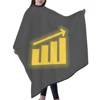 Personality  Bar Graph Yellow Glowing Neon Icon Hair Cutting Cape