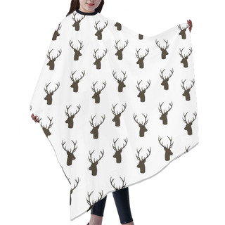 Personality   Deers Silhouette Seamless Pattern Hair Cutting Cape