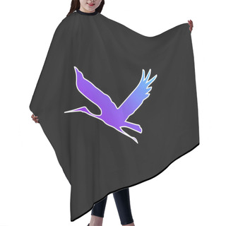 Personality  Bird Flying Shape Blue Gradient Vector Icon Hair Cutting Cape