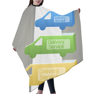 Personality  Delivery Truck With Delivery Sign Hair Cutting Cape