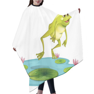 Personality  A Jumping Frog At The Pond Hair Cutting Cape