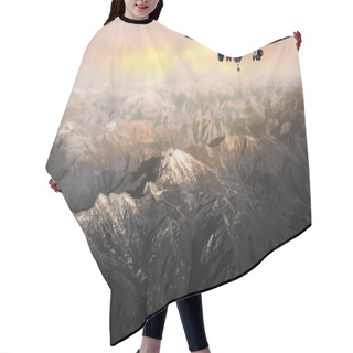 Personality  Aircraft In Mountain Landscape Hair Cutting Cape
