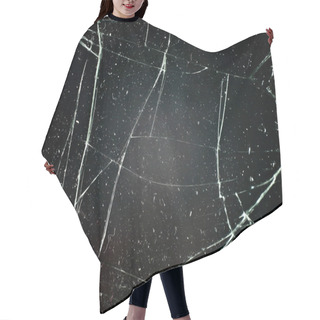Personality  Glass With Cracks Hair Cutting Cape
