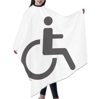 Personality  Disabled Icon. Trendy Disabled Logo Concept On White Background From Insurance Collection. Suitable For Use On Web Apps, Mobile Apps And Print Media. Hair Cutting Cape