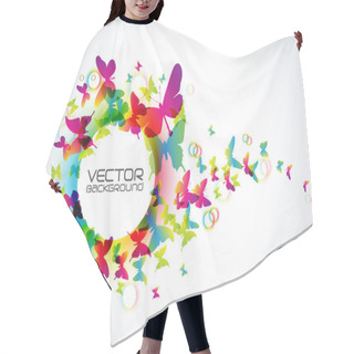 Personality  Vector Butterflies Background Design Hair Cutting Cape