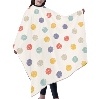 Personality  Polka Dots Doodle Seamless Hair Cutting Cape
