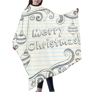 Personality  Merry Christmas Ornaments Sketchy Notebook Doodles Hair Cutting Cape