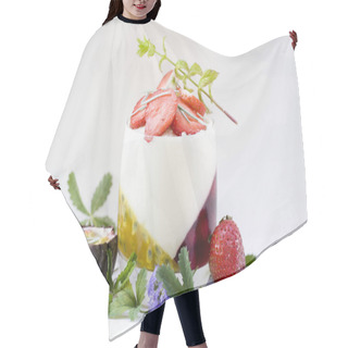 Personality  Strawberries And Passion Fruit Panacotta Hair Cutting Cape