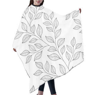 Personality  Seamless Contour Floral Pattern Hair Cutting Cape