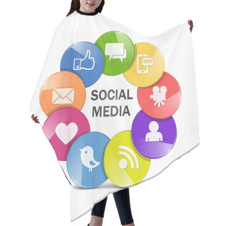 Personality  Vector Social Media Concept Hair Cutting Cape