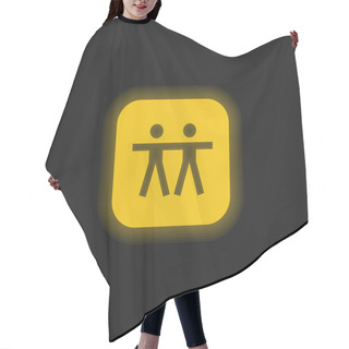 Personality  Apple Yellow Glowing Neon Icon Hair Cutting Cape