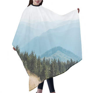 Personality   Fir Trees In Mountains On Golden Lawn Against Sky Hair Cutting Cape