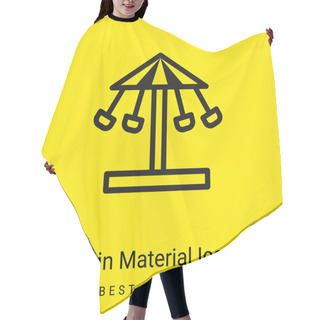 Personality  Amusement Park Minimal Bright Yellow Material Icon Hair Cutting Cape