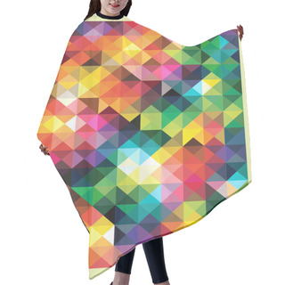 Personality  Colorful Triangles Modern Abstract Mosaic Design Pattern Hair Cutting Cape