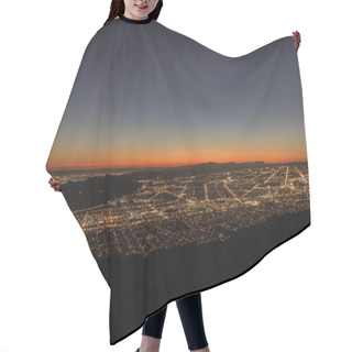 Personality  Los Angeles Night Aerial Cityscape Hair Cutting Cape
