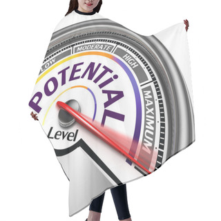 Personality  Potential Level Conceptual Meter Hair Cutting Cape